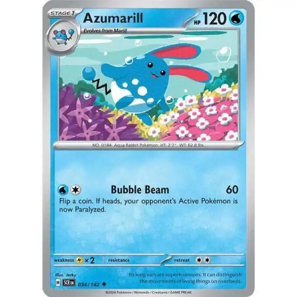 Pokemon Trading Card Game Stellar Crown Uncommon Azumarill #34