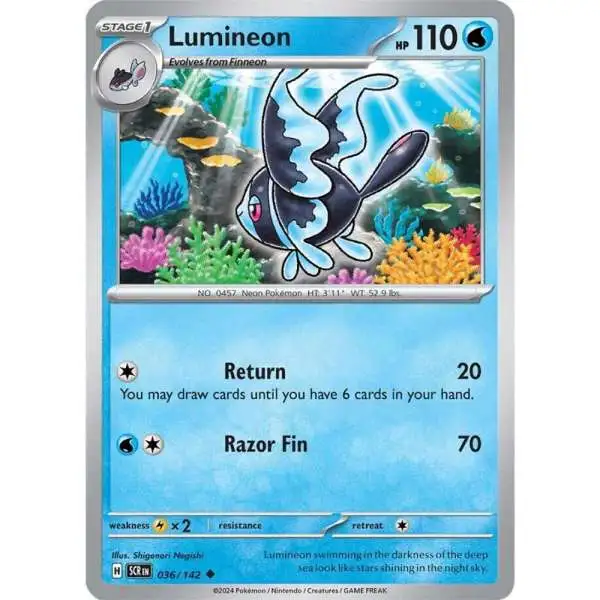 Pokemon Trading Card Game Stellar Crown Uncommon Lumineon #36