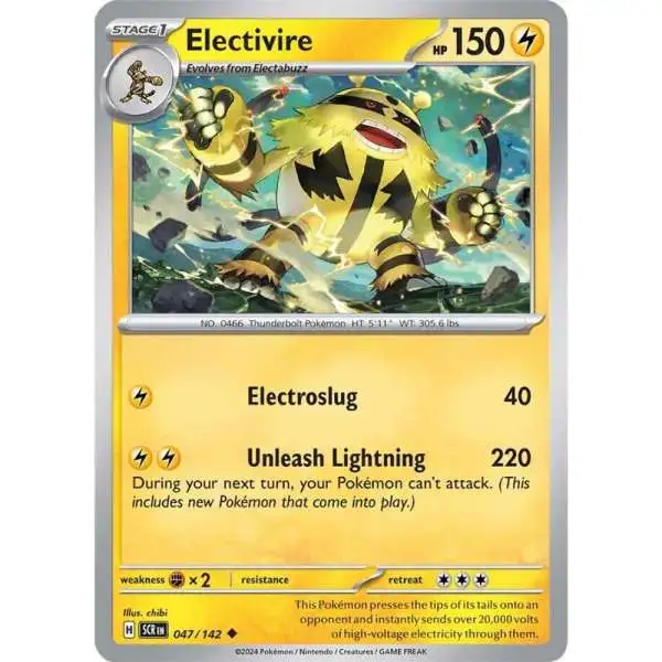 Pokemon Trading Card Game Stellar Crown Uncommon Electivire #47