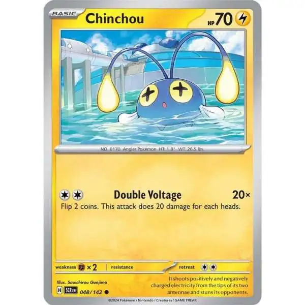 Pokemon Trading Card Game Stellar Crown Common Chinchou #48