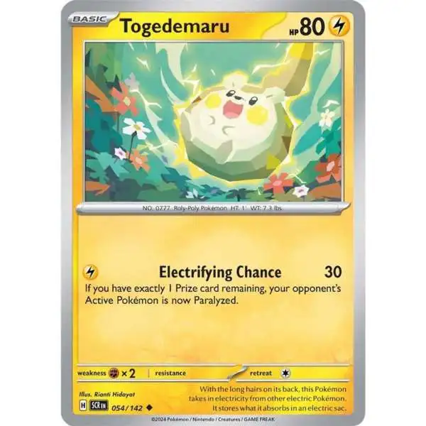 Pokemon Trading Card Game Stellar Crown Uncommon Togedemaru #54