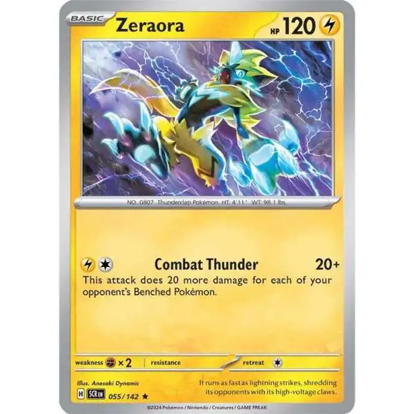 Pokemon Trading Card Game Stellar Crown Rare Zeraora #55