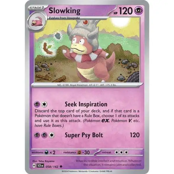 Pokemon Trading Card Game Stellar Crown Uncommon Slowking #58