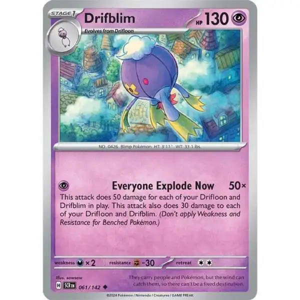 Pokemon Trading Card Game Stellar Crown Uncommon Drifblim #61