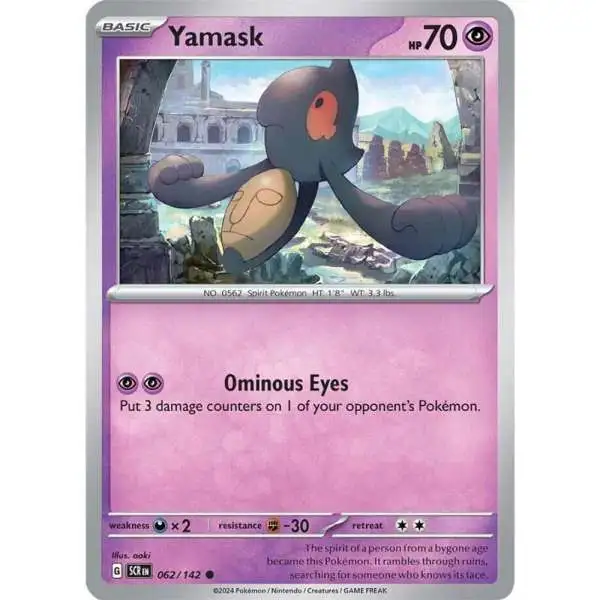 Pokemon Trading Card Game Stellar Crown Common Yamask #62