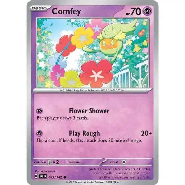 Pokemon Trading Card Game Stellar Crown Common Comfey #63