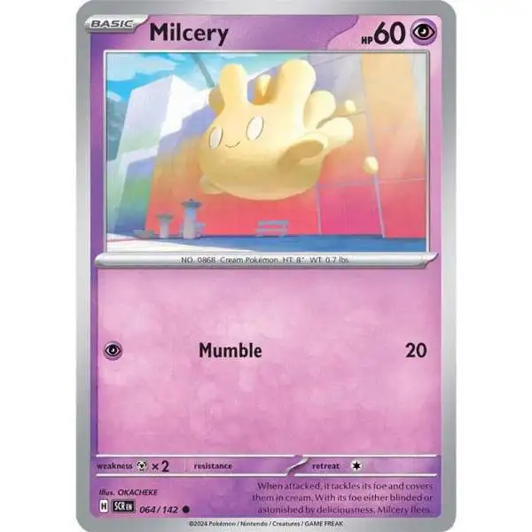 Pokemon Trading Card Game Stellar Crown Common Milcery #64