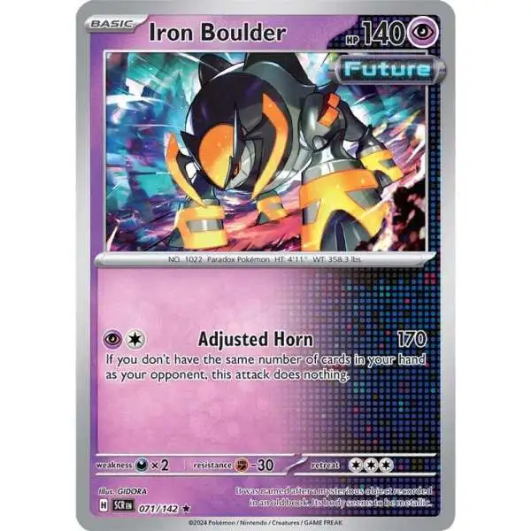 Pokemon Trading Card Game Stellar Crown Rare Iron Boulder #71