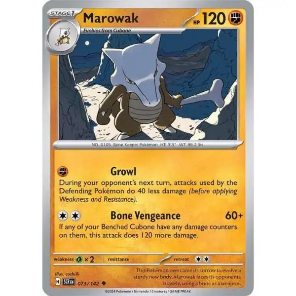 Pokemon Trading Card Game Stellar Crown Uncommon Marowak #73