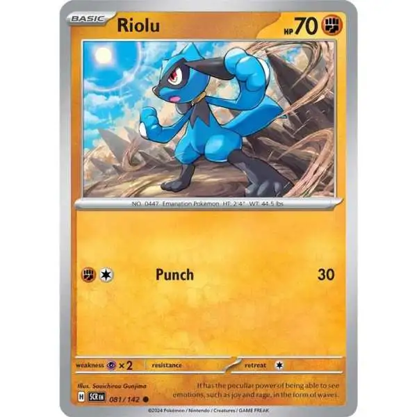 Pokemon Trading Card Game Stellar Crown Common Riolu #81