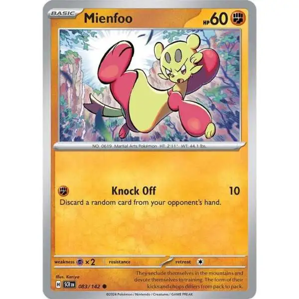 Pokemon Trading Card Game Stellar Crown Common Mienfoo #83