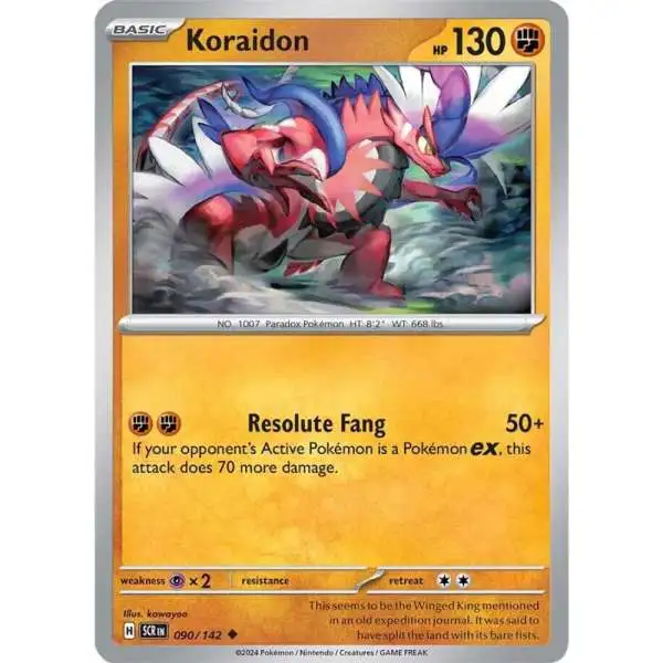 Pokemon Trading Card Game Stellar Crown Uncommon Koraidon #90