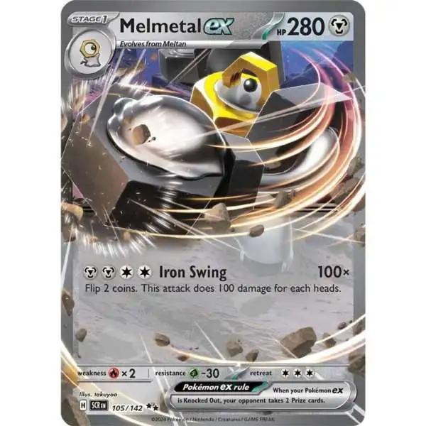 Pokemon Trading Card Game Stellar Crown Double Rare Melmetal ex #105