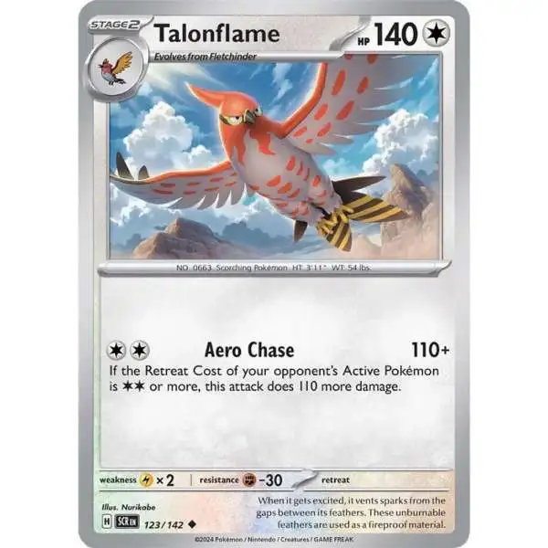 Pokemon Trading Card Game Stellar Crown Uncommon Talonflame #123