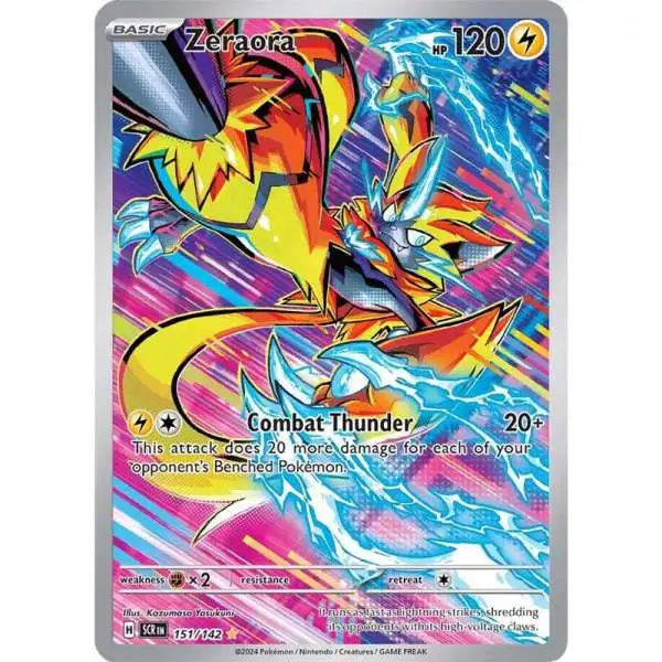 Pokemon Trading Card Game Stellar Crown Illustration Rare Zeraora #151