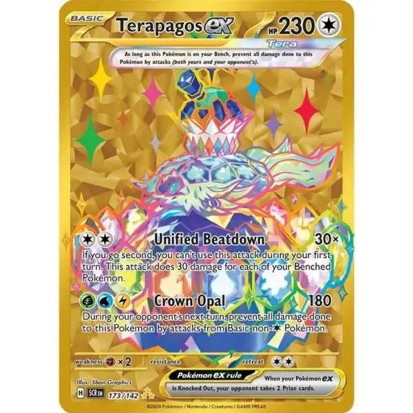 Pokemon Trading Card Game Stellar Crown Hyper Rare Terapagos ex #173