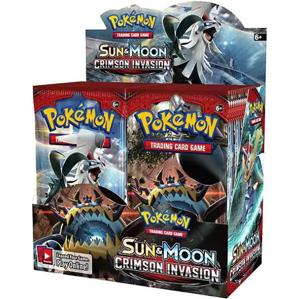 Pokemon TCG Set of 2 Booster Packs and Pin Sun & Moon Crimson Invasion for sale online 