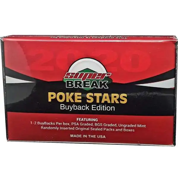 Pokemon 2020 Poke Stars Buyback Edition Box [1 GRADED BuyBack Card Per Box]
