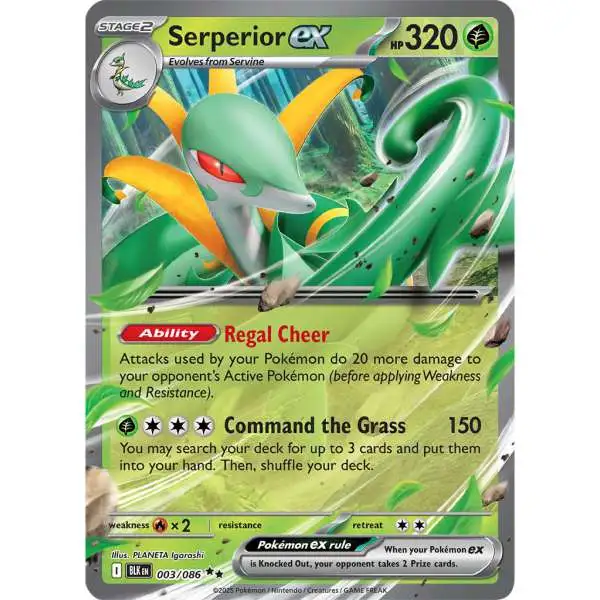 Pokemon Trading Card Game Black Bolt Double Rare Serperior ex #3