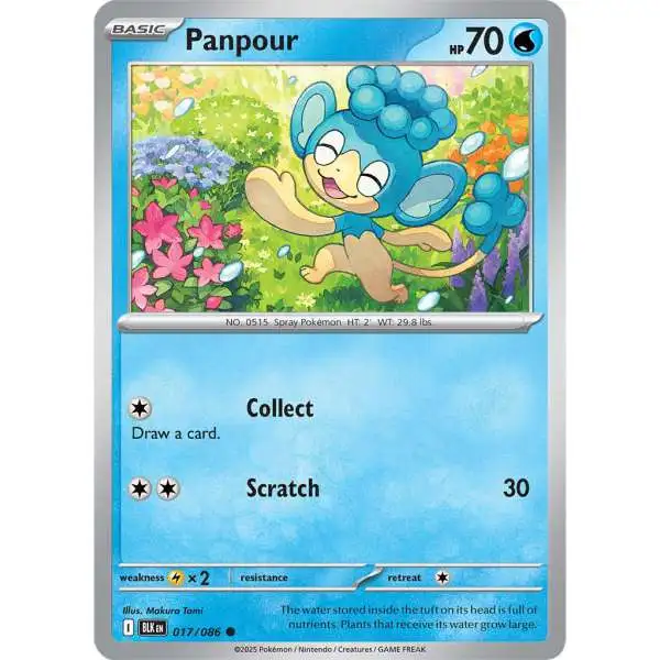 Pokemon Trading Card Game Black Bolt Common Panpour #17