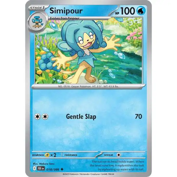 Pokemon Trading Card Game Black Bolt Uncommon Simipour #18