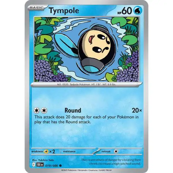 Pokemon Trading Card Game Black Bolt Common Tympole #19