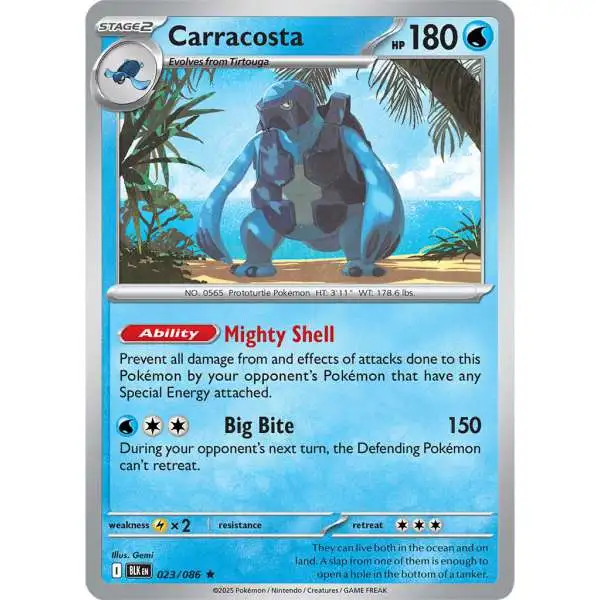 Pokemon Trading Card Game Black Bolt Rare Carracosta #23
