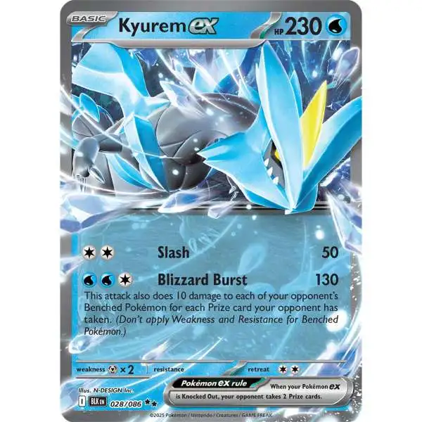 Pokemon Trading Card Game Black Bolt Double Rare Kyurem ex #28
