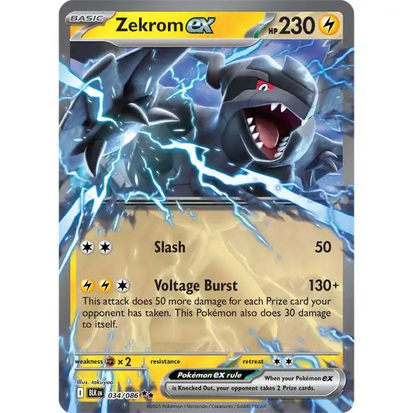 Pokemon Black White Promo Single Card Ultra Rare Zekrom EX BW38