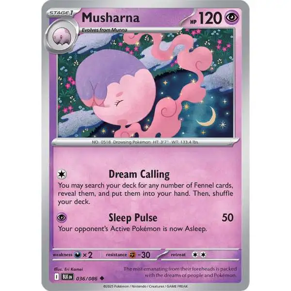 Pokemon Trading Card Game Black Bolt Uncommon Musharna #36