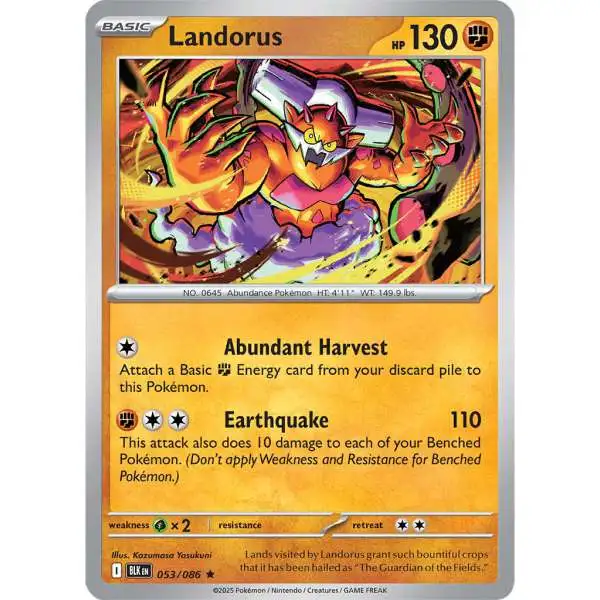 Pokemon Trading Card Game Black Bolt Rare Landorus #53