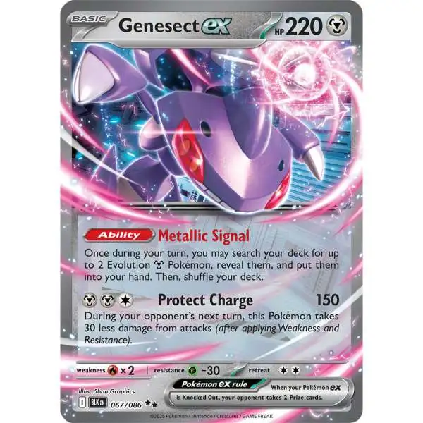 Pokemon Trading Card Game Black Bolt Double Rare Genesect ex #67