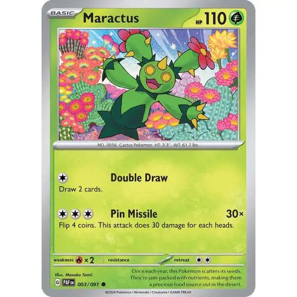 Pokemon Trading Card Game Paldean Fates Common Maractus #3