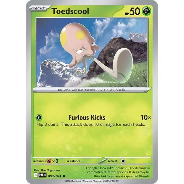 Pokemon Trading Card Game Paldean Fates Common Toedscool #4