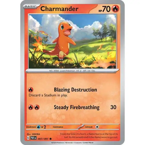 Pokemon Trading Card Game Paldean Fates Common Charmander #7