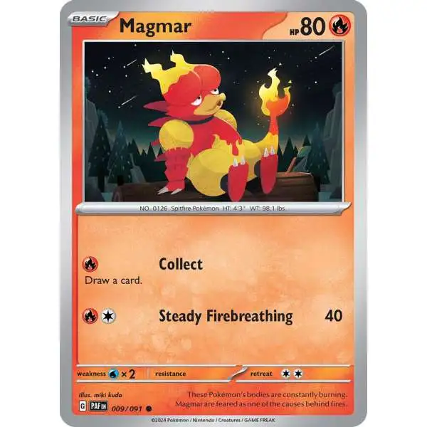 Pokemon Trading Card Game Paldean Fates Common Magmar #9