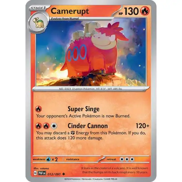 Pokemon Trading Card Game Paldean Fates Uncommon Camerupt #12