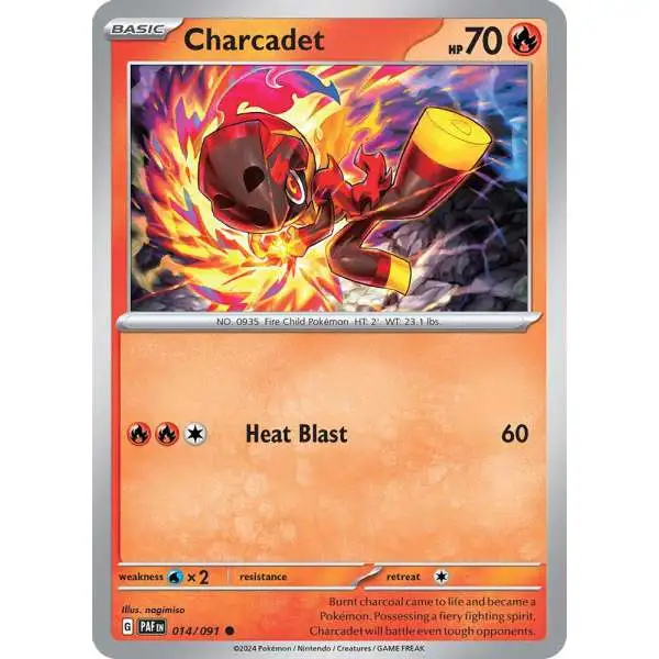 Pokemon Trading Card Game Paldean Fates Common Charcadet #14