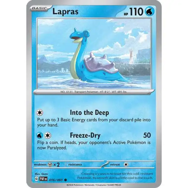 Pokemon Trading Card Game Paldean Fates Common Lapras #16