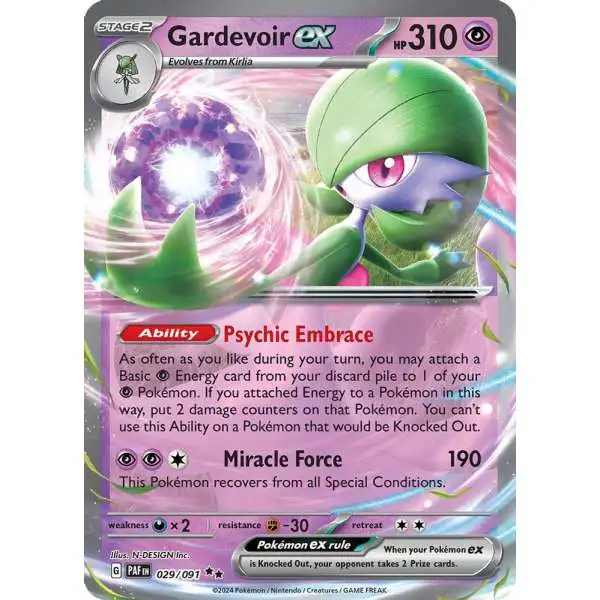 Pokemon Trading Card Game Paldean Fates Double Rare Gardevoir ex #29