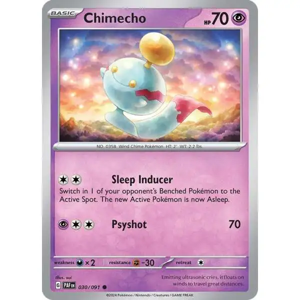 Pokemon Trading Card Game Paldean Fates Common Chimecho #30