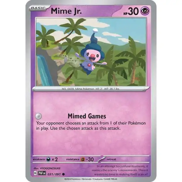 Pokemon Trading Card Game Paldean Fates Common Mime Jr. #31