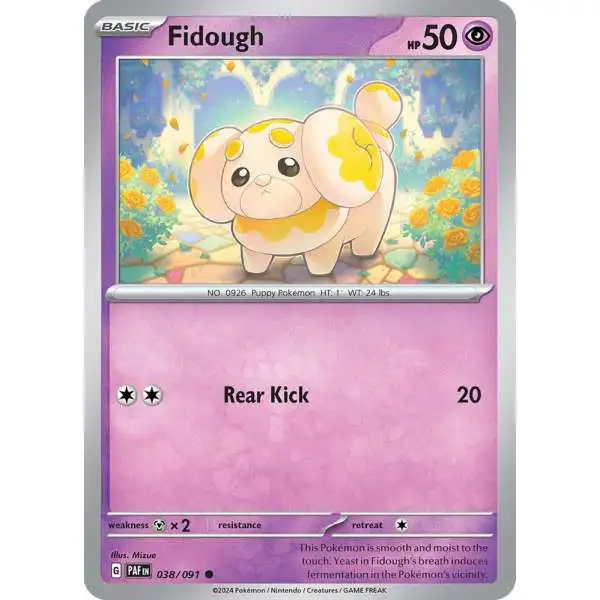 Pokemon Trading Card Game Paldean Fates Common Fidough #38