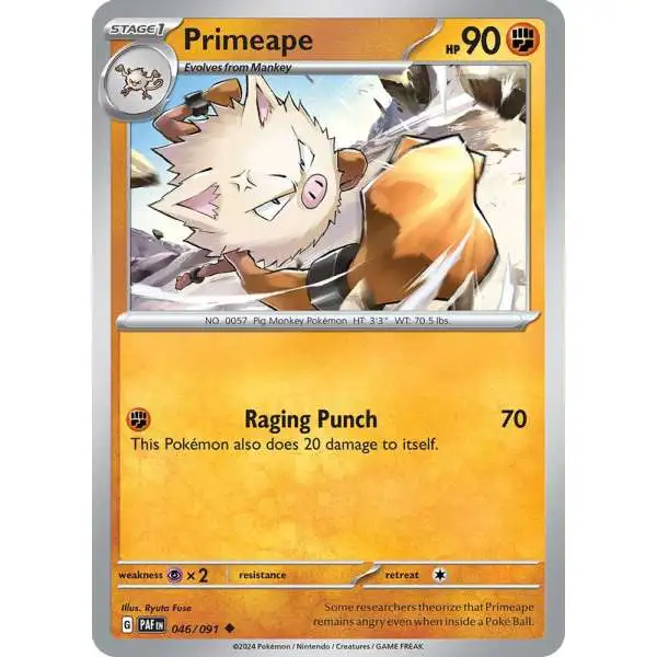 Pokemon Trading Card Game Paldean Fates Uncommon Primeape #46