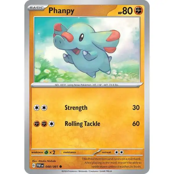Pokemon Trading Card Game Paldean Fates Common Phanpy #48