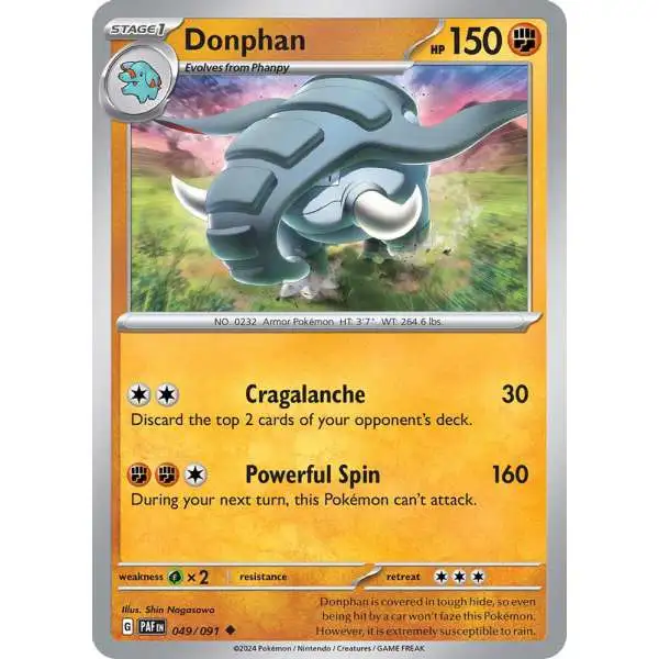 Pokemon Trading Card Game Paldean Fates Uncommon Donphan #49