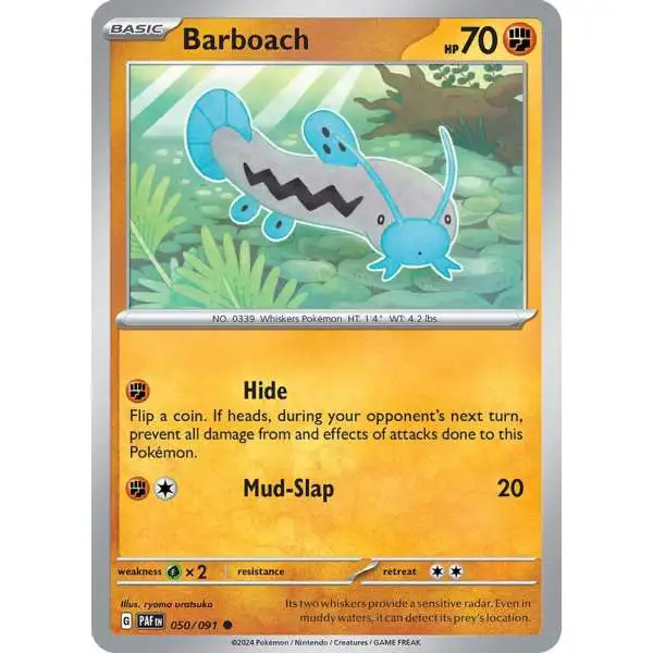 Pokemon Trading Card Game Paldean Fates Common Barboach #50