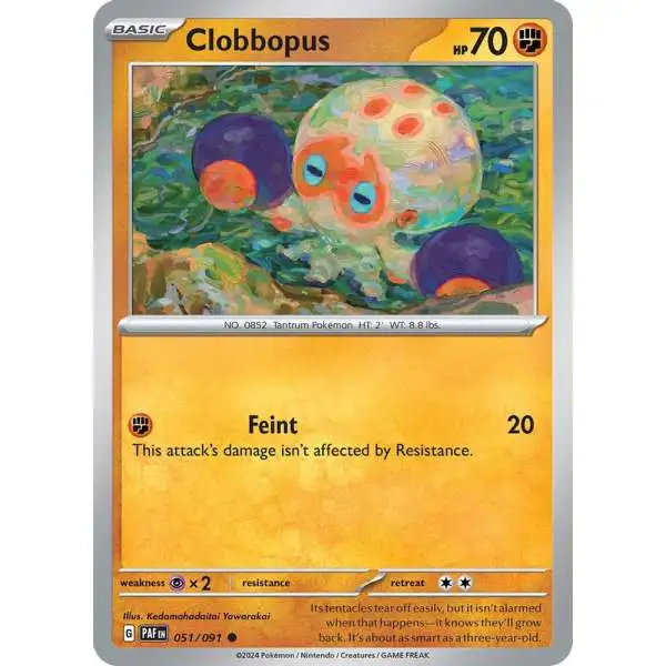Pokemon Trading Card Game Paldean Fates Common Clobbopus #51