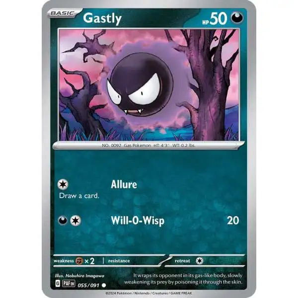 Pokemon Trading Card Game Paldean Fates Common Gastly #55