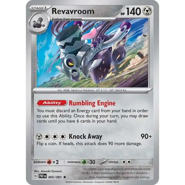 Pokemon Trading Card Game Paldean Fates Rare Revavroom #65